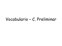 Vocabulario – C. Preliminar