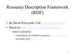 Resource Description Framework (RDF) and the Semantic …