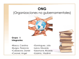 ONG (Organizaciones no gubernamentales)