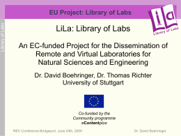EU Proposal: Library of Labs