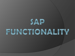 SAP functionality - 123seminarsonly.com