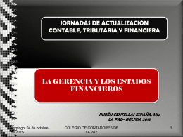 Diapositiva 1 - Colegio de Contadores de La Paz