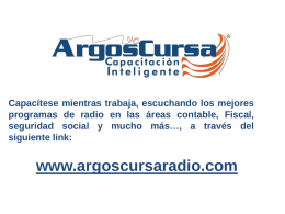 Diapositiva 1 - ArgosCursaRadio