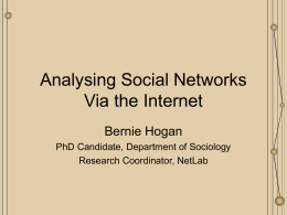 Analysing Social Networks Via the Internet