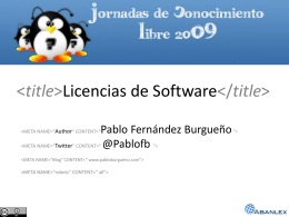 Licencias de Software - Propiedad intelectual y Nuevas