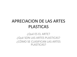 APRECIACION DE LAS ARTES PLASTICAS