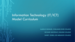 Information and communication technologies (ICT) …