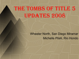 The Tombs of Title 5 Updates 2008