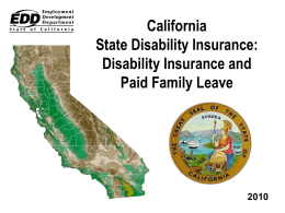 California State Disability Insurance: Disability