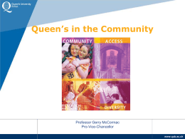 Queen’s in the Community - Queen's University Belfast