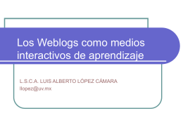 Los Weblogs como medios interactivos de aprendizaje