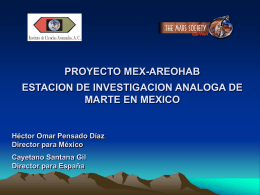 PROYECTO MEX-AREOHAB ESTACION DE INVESTIGACION …