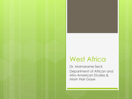 West Africa - UNC CGI | Home