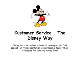 Customer Service- The Disney Way