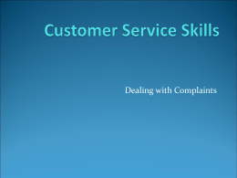###Customer Service Skills - PowerPoint Presentation###