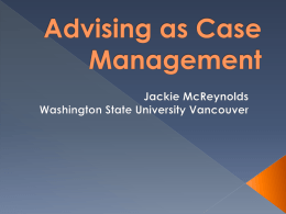 Advising as Case Management