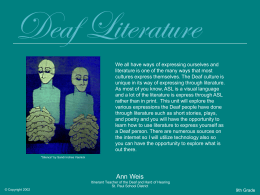 Deaf Literature - Deafed.net Homepage