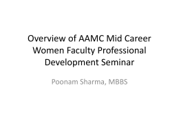 Overview of AAMC Mid Career Women