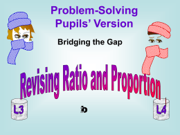 Ratio and proportion : pupils' version - BGfL