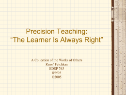 Precision Teaching