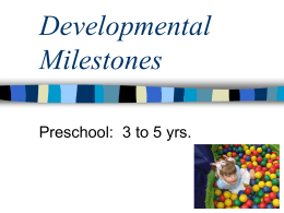 Developmental Milestones - Victor Central School District