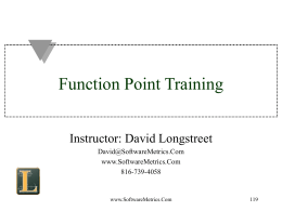 Function Point Training & Certification Preparation