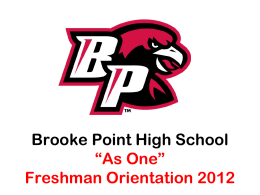Brooke Point High School “As One”
