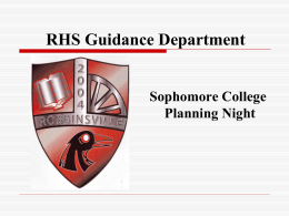 RHS Guidance Office - Robbinsville Public School District