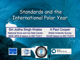 Standards in the International Polar Year