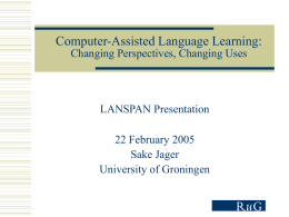 Electronic Learning Environments and Language …