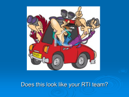 Best Practices for your RTI Team