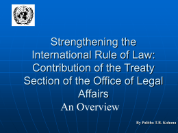 The Registration & Publication of Treaties