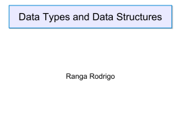 Data Types and Data Structures