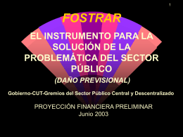 COSTEO PRELIMINAR FOSTRAT, ABRIL 2003