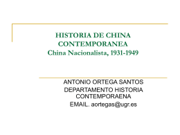 HISTORIA DE CHINA CONTEMPORANEA China …