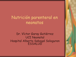 Vitaminas y Aminoacidos en nutricion parenteral