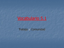 Vocabulario 5.1
