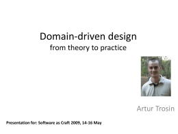 Domain-driven design from theory to practice