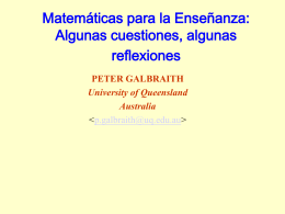 Mathematics for teaching: some issues, some reflections