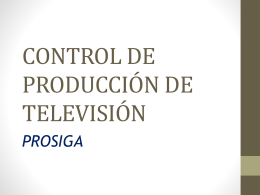 CONTROL DE PRODUCCION DE TELEVISION