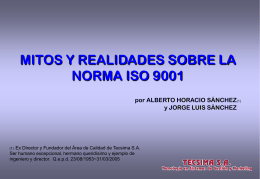 MITOS Y REALIDADES SOBRE ISO 9001