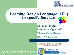 Learning Design Language (LDL) to specify Services