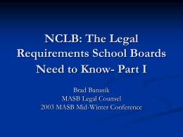 No Child Left Behind: The Legal Requirements