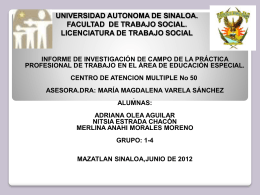 UNIVERSIDAD AUTONOMA DE SINALOA. FACULTAD DE …