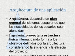 Arquitectura de un aplicativo