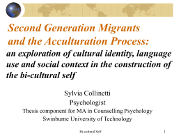 Second Generation Migrants and Language …