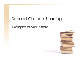 Second Chance Reading