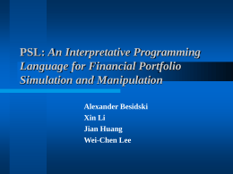 PSL: An Interpretative Programming Language for …