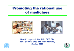 Promoting the rational use - World Health Organization
