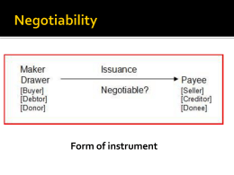 Negotiability - professorbeyer.com